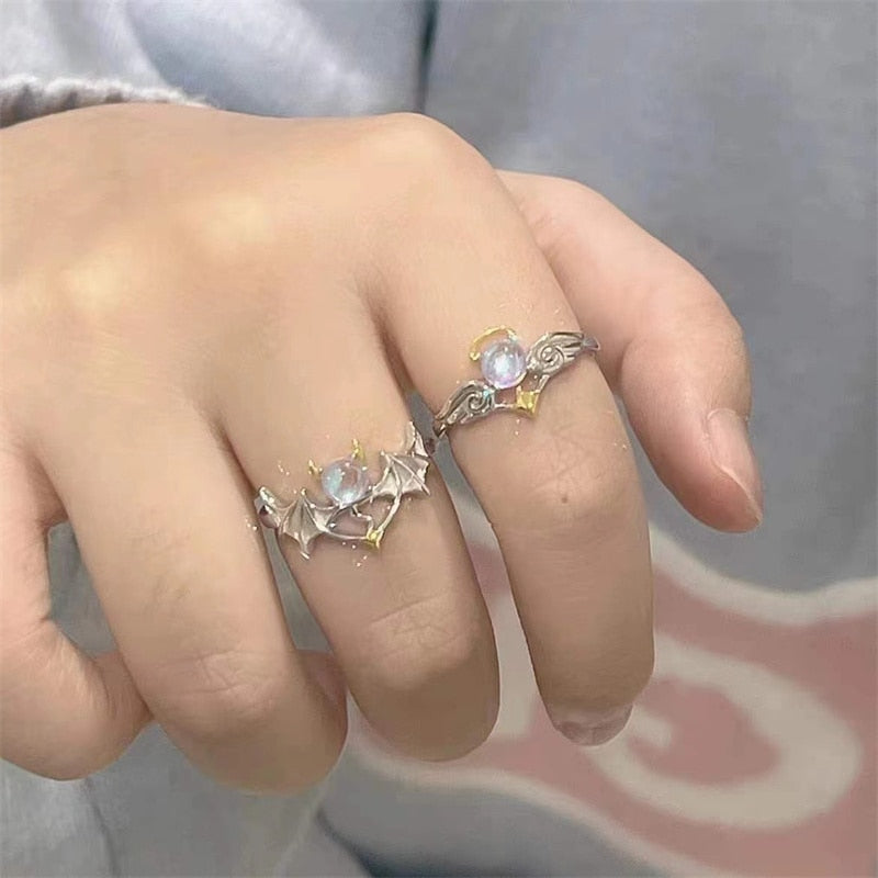 Rinhoo jewelry - Creative Geometric Punk Opening Rings for Women Girls